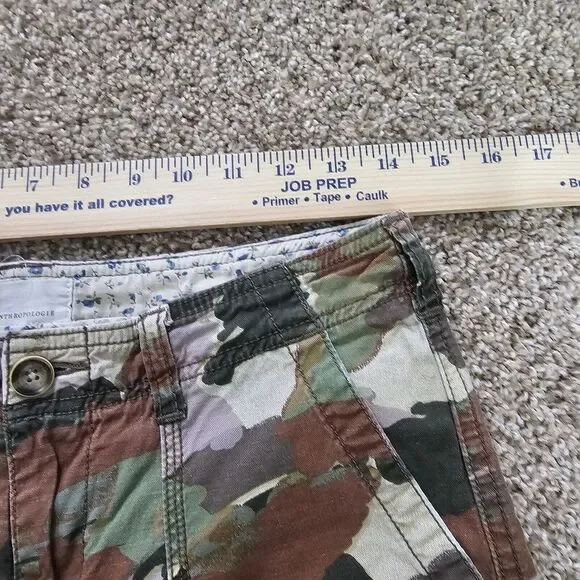 Anthropologie Cargo Pants‎ Womens 27 Camo Camouflage Cargo Pants Distressed Y2K - Picture 7 of 11